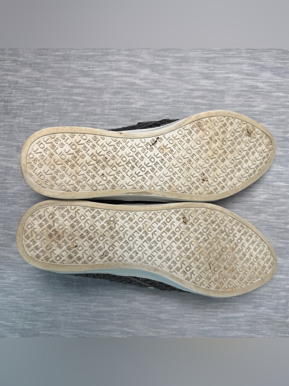J/Slides Calina Woven Metallic Leather Slip-On Sneaker Gunmetal Quiet Luxury 9 - Picture 7 of 8